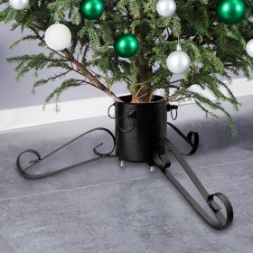 Soporte para árbol de Navidad negro 58x58x21 cm
