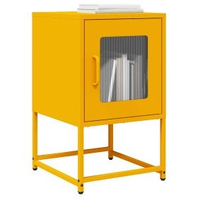Mesita de noche acero laminado en frío amarillo 36x39x60,5 cm en Mesitas de noche | Comprar online en Foro24
