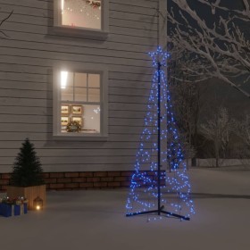 Árbol de Navidad cónico 200 LED azul 70x180 cm