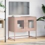 Mueble para TV acero laminado en frío rosa 68x39x60,5 cm