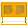 Mueble TV acero laminado en frío amarillo mostaza 68x39x60,5 cm