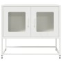 Mueble para TV acero laminado en frío blanco 68x39x60,5 cm