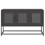 Mueble para TV acero laminado en frío negro 100,5x39x60,5 cm
