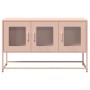 Mueble para TV acero laminado en frío rosa 100,5x39x60,5 cm