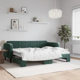 Sofá cama nido terciopelo verde oscuro 80x200 cm de vidaXL, Camas y somieres - Ref: Foro24-3197058, Precio: 245,03 €, Descuen...