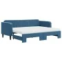 Trundle sofa bed with blue velvet mattress 80x200 cm by vidaXL, Beds and slatted bases - Ref: Foro24-3197079, Price: 414,43 €...