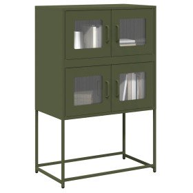 Aparador de acero verde oliva 68x39x107 cm en Aparadores | Comprar online en Foro24