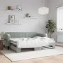 Sofá cama nido terciopelo gris claro 80x200 cm de vidaXL, Camas y somieres - Ref: Foro24-3197056, Precio: 248,04 €, Descuento: %