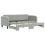 Ausziehbares Schlafsofa aus hellgrauem Samt, 80 x 200 cm von vidaXL, Betten und Lattenroste - Ref: Foro24-3197056, Preis: 250...