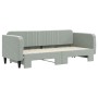 Ausziehbares Schlafsofa aus hellgrauem Samt, 80 x 200 cm von vidaXL, Betten und Lattenroste - Ref: Foro24-3197056, Preis: 250...