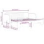 Ausziehbares Schlafsofa aus schwarzem Samt, 80 x 200 cm von vidaXL, Betten und Lattenroste - Ref: Foro24-3197060, Preis: 244,...