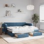 Sofá cama nido con cajones terciopelo azul 80x200 cm de vidaXL, Camas y somieres - Ref: Foro24-3197103, Precio: 300,27 €