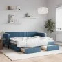 Sofá cama nido con cajones terciopelo azul 80x200 cm de vidaXL, Camas y somieres - Ref: Foro24-3197103, Precio: 282,10 €, Des...