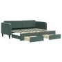Sofá cama nido con cajones terciopelo verde oscuro 80x200 cm de vidaXL, Camas y somieres - Ref: Foro24-3197106, Precio: 284,2...