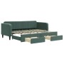 Sofá cama nido con cajones terciopelo verde oscuro 80x200 cm de vidaXL, Camas y somieres - Ref: Foro24-3197106, Precio: 288,3...