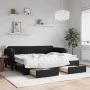 Sofá cama nido con cajones terciopelo negro 80x200 cm de vidaXL, Camas y somieres - Ref: Foro24-3197108, Precio: 284,41 €, De...