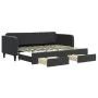 Sofá cama nido con cajones terciopelo negro 80x200 cm de vidaXL, Camas y somieres - Ref: Foro24-3197108, Precio: 284,41 €, De...