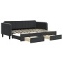 Sofá cama nido con cajones terciopelo negro 80x200 cm de vidaXL, Camas y somieres - Ref: Foro24-3197108, Precio: 288,54 €, De...