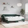Ausziehbares Schlafsofa mit dunkelgrüner Samtmatratze 80x200 cm von vidaXL, Betten und Lattenroste - Ref: Foro24-3197082, Pre...
