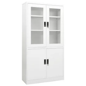 Büroschrank aus weißem Stahl, 90 x 40 x 180 cm von vidaXL, Schließfächer und Lagerschränke - Ref: Foro24-335946, Preis: 366,4...