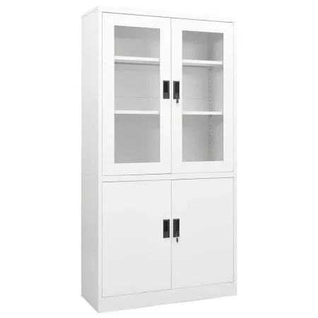 Büroschrank aus weißem Stahl, 90 x 40 x 180 cm von vidaXL, Schließfächer und Lagerschränke - Ref: Foro24-335946, Preis: 366,4...