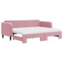 Ausziehbares Schlafsofa mit rosa Samtmatratze 80x200 cm von vidaXL, Betten und Lattenroste - Ref: Foro24-3197083, Preis: 422,...