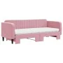 Ausziehbares Schlafsofa mit rosa Samtmatratze 80x200 cm von vidaXL, Betten und Lattenroste - Ref: Foro24-3197083, Preis: 422,...