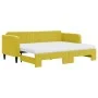 Sofá cama nido con cajones terciopelo amarillo 80x200 cm de vidaXL, Camas y somieres - Ref: Foro24-3197085, Precio: 416,58 €,...
