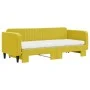Trundle sofa bed with drawers yellow velvet 80x200 cm by vidaXL, Beds and slatted bases - Ref: Foro24-3197085, Price: 407,26 ...
