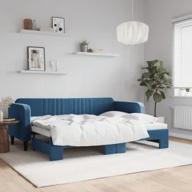 Sofá cama nido terciopelo azul 80x200 cm de vidaXL, Camas y somieres - Ref: Foro24-3197055, Precio: 242,15 €, Descuento: %
