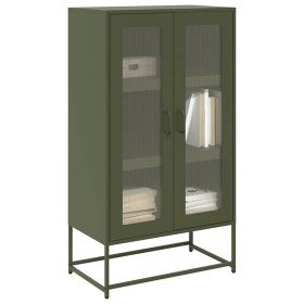 Aparador de acero verde oliva 68x39x123 cm en Aparadores | Comprar online en Foro24