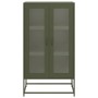 Aparador de acero verde oliva 68x39x123 cm