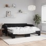 Sofá cama nido con colchón terciopelo negro 80x200 cm de vidaXL, Camas y somieres - Ref: Foro24-3197084, Precio: 415,80 €