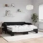 Sofá cama nido con colchón terciopelo negro 80x200 cm de vidaXL, Camas y somieres - Ref: Foro24-3197084, Precio: 424,40 €, De...