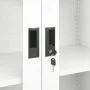 Büroschrank aus weißem Stahl, 90 x 40 x 180 cm von vidaXL, Schließfächer und Lagerschränke - Ref: Foro24-335946, Preis: 366,4...