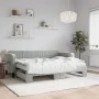 Sofá cama nido con colchón terciopelo gris claro 80x200 cm de vidaXL, Camas y somieres - Ref: Foro24-3197080, Precio: 421,79 ...