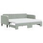 Trundle sofa bed with light gray velvet mattress 80x200 cm by vidaXL, Beds and slatted bases - Ref: Foro24-3197080, Price: 41...