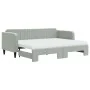 Trundle sofa bed with light gray velvet mattress 80x200 cm by vidaXL, Beds and slatted bases - Ref: Foro24-3197080, Price: 42...