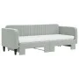Sofá cama nido con colchón terciopelo gris claro 80x200 cm de vidaXL, Camas y somieres - Ref: Foro24-3197080, Precio: 421,79 ...