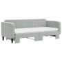 Trundle sofa bed with light gray velvet mattress 80x200 cm by vidaXL, Beds and slatted bases - Ref: Foro24-3197080, Price: 41...