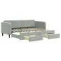 Trundle sofa bed with drawers light gray velvet 80x200 cm by vidaXL, Beds and slatted bases - Ref: Foro24-3197104, Price: 287...