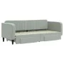Trundle sofa bed with drawers light gray velvet 80x200 cm by vidaXL, Beds and slatted bases - Ref: Foro24-3197104, Price: 287...
