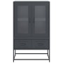 Aparador de acero antracita 68x39x111,5 cm