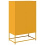 Aparador de acero amarillo mostaza 68x39x111,5 cm