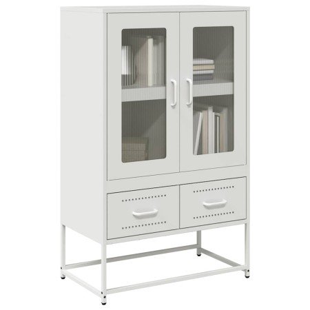 Aparador de acero blanco 68x39x111,5 cm en Aparadores | Comprar online en Foro24
