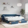 Sofá cama nido con cajones terciopelo azul 80x200 cm de vidaXL, Camas y somieres - Ref: Foro24-3197127, Precio: 453,19 €, Des...