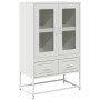 Aparador de acero blanco 68x39x111,5 cm en Aparadores | Comprar online en Foro24