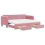 Trundle sofa bed with pink velvet drawers 80x200 cm by vidaXL, Beds and slatted bases - Ref: Foro24-3197131, Price: 451,11 €,...