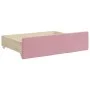 Trundle sofa bed with pink velvet drawers 80x200 cm by vidaXL, Beds and slatted bases - Ref: Foro24-3197131, Price: 451,11 €,...