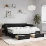Sofá cama nido con cajones terciopelo negro 80x200 cm de vidaXL, Camas y somieres - Ref: Foro24-3197132, Precio: 454,15 €, De...